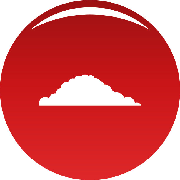 多云的红色图标图片下载