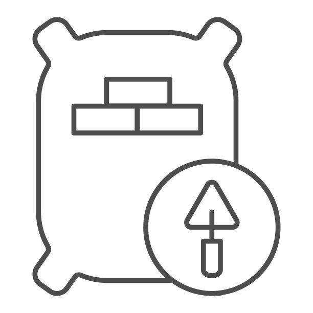 水泥袋细线图标混凝土图片下载