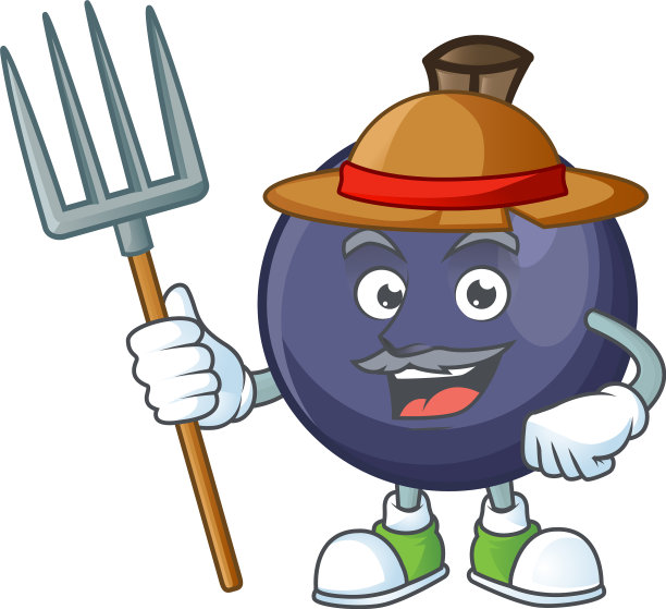 农家甜黑加仑的吉祥物图片下载