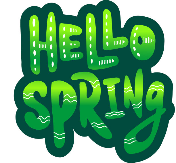 刻字你好春天图片下载