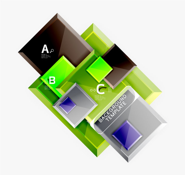 抽象的方形构成背景横幅图片下载