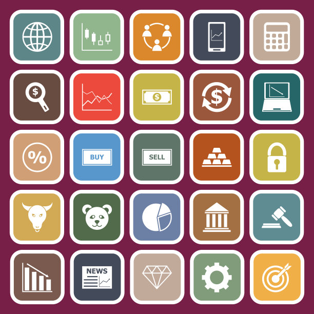 外汇平图标上的红色背景图片下载