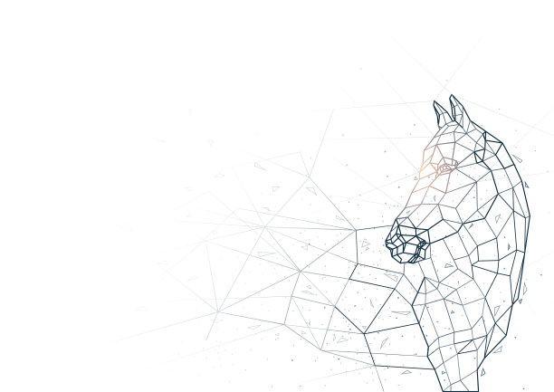 摘要马低聚线框图片下载