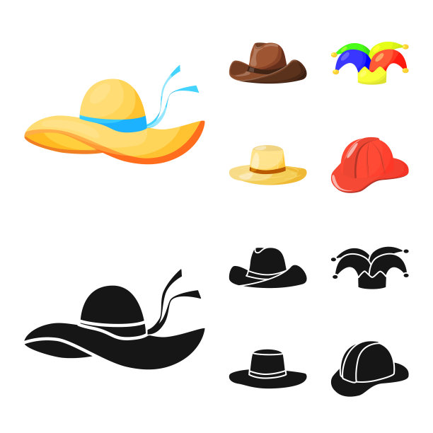 孤立对象服装和帽子符号图片下载