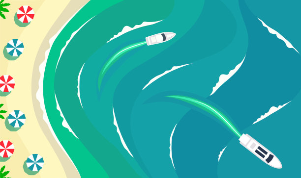 俯视图海滩景观背景场景图片下载