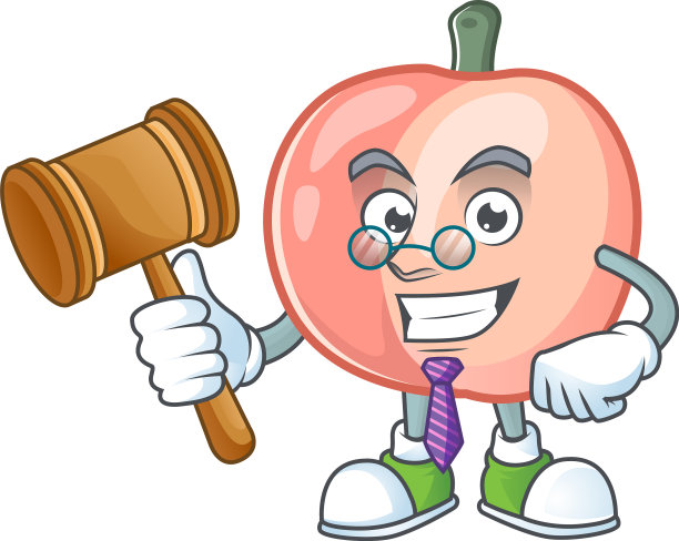 用吉祥物来判断水果桃子的鲜味图片下载