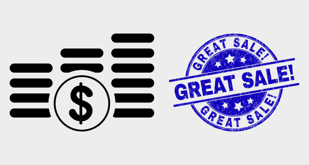 美元硬币堆图标和垃圾很棒图片下载