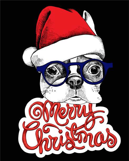 狗的圣诞图片下载