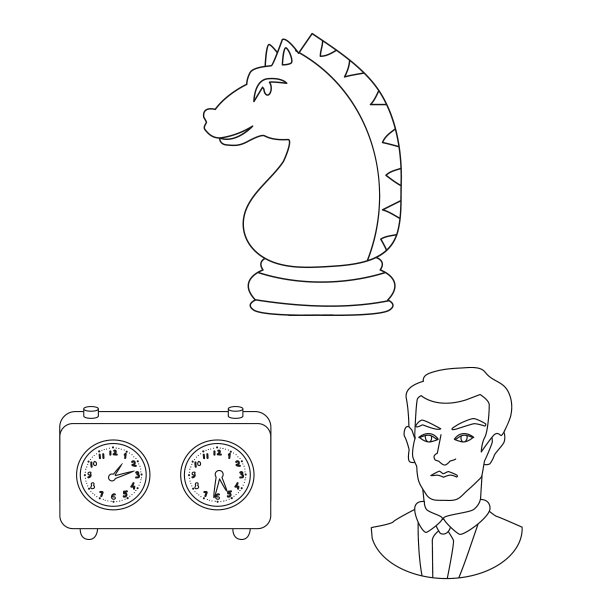 孤立的对象块和策略图标图片下载
