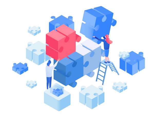 开发人员共同工作团队等距工作图片下载