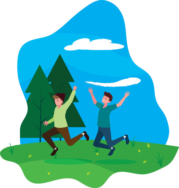 快乐的年轻夫妇在营地庆祝图片下载