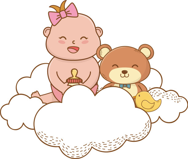 bashower卡通卡片图片下载