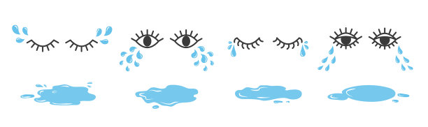 设置涂鸦的眼睛哭泣与泪滴图片下载