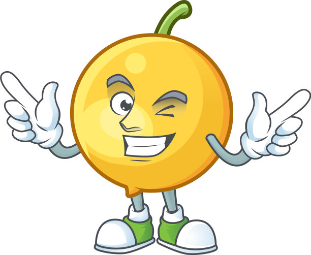 眨眼新鲜蒙都卡通吉祥物为香草图片下载