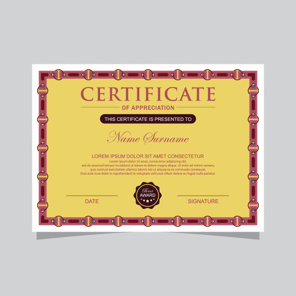 现代证书模板与曼荼罗图片下载