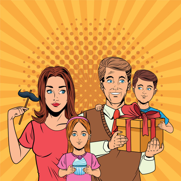 父亲节流行艺术漫画图片下载