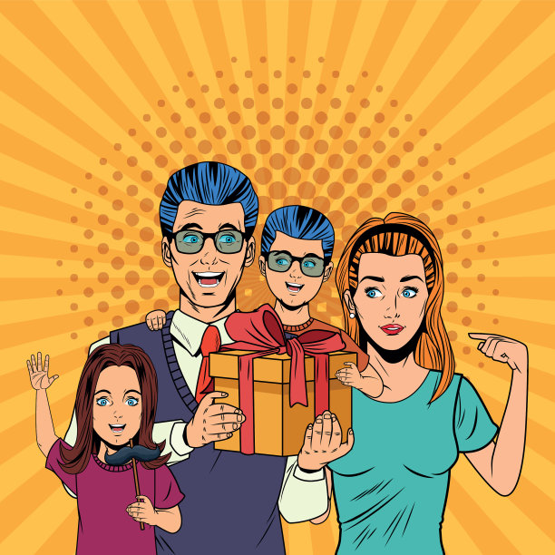 父亲节流行艺术漫画图片下载