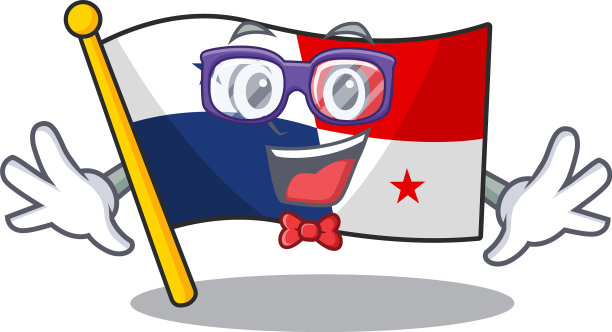 极客旗巴拿马卡通人物造型图片下载