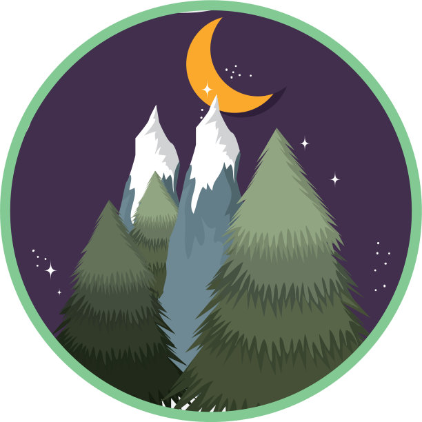 夜景有雪山图片下载