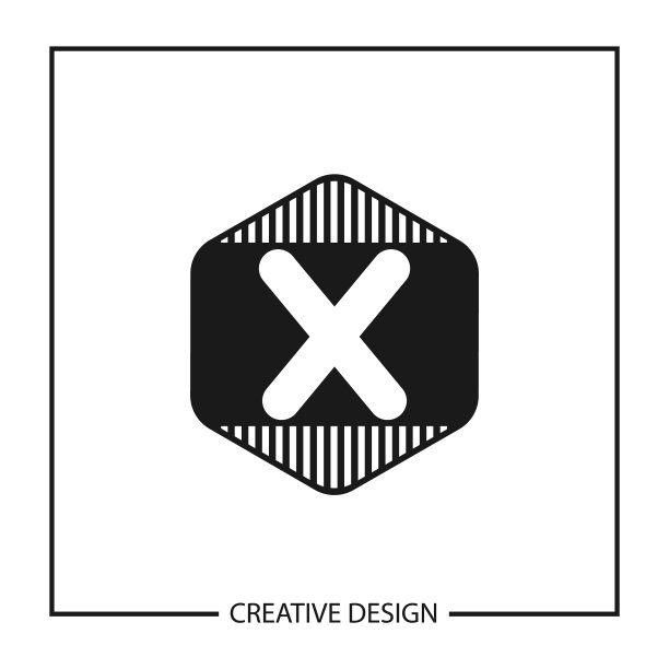 字母X logo模板设计图片下载
