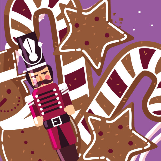 圣诞节胡桃夹子设计图片下载