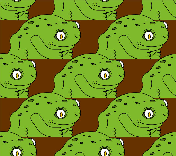 青蛙图案无缝蟾蜍背景无尾猿图片下载