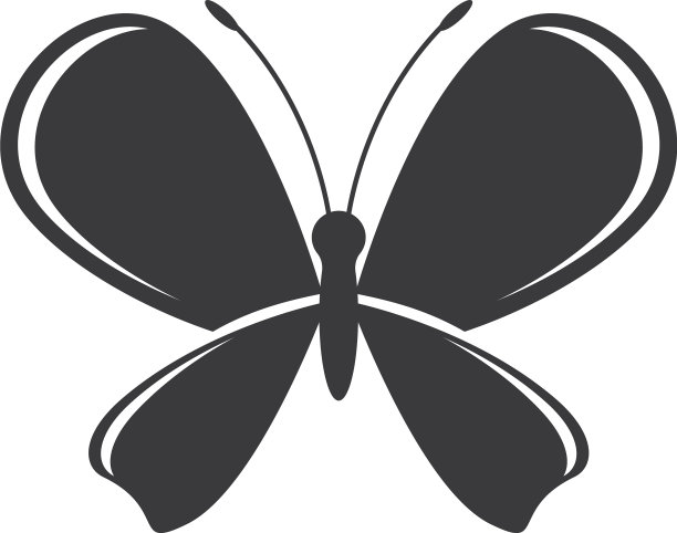 蝴蝶标志模板图片下载