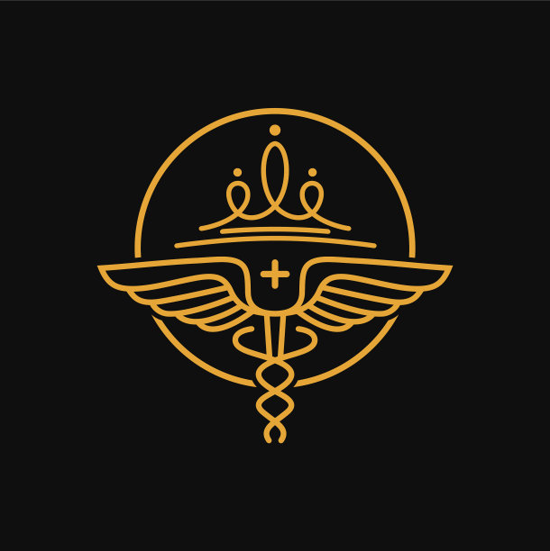 健康标志和皇冠标志设计图片下载