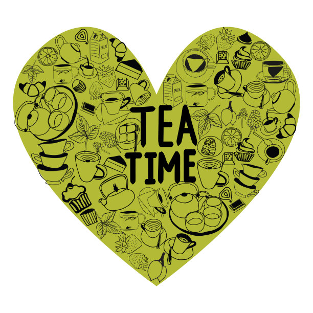 手绘集茶主题图标图片下载