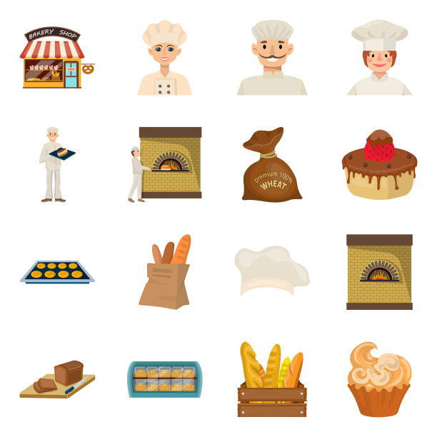 孤立对象烘焙和自然符号图片下载