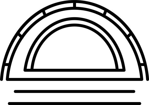 营地帐篷图标轮廓风格图片下载