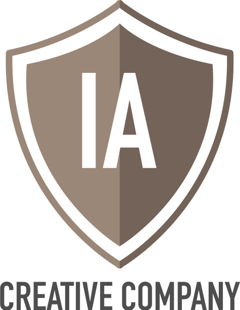 首字母ia盾设计loco概念图片下载