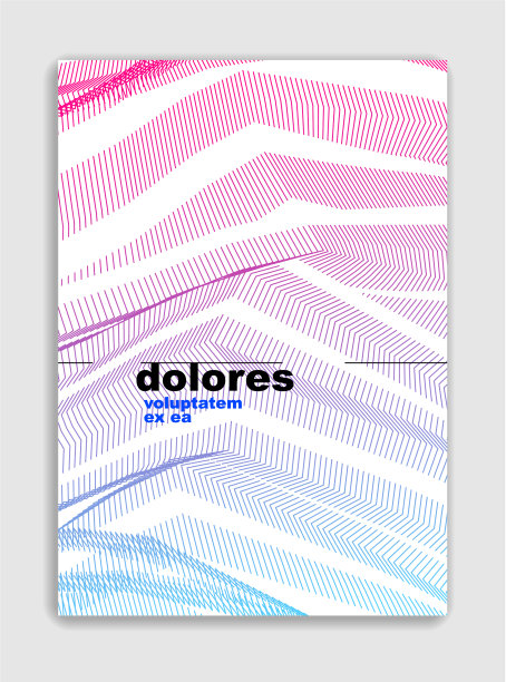 线条艺术简约现代的宣传册设计图片下载