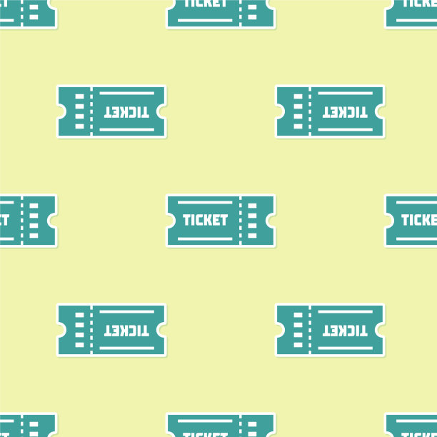 绿色票图标隔离无缝模式上图片下载