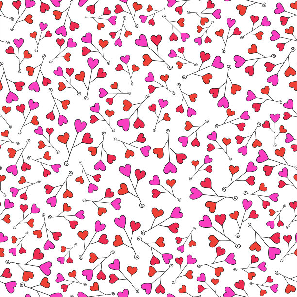 情人节背景无缝图案搭配图片下载