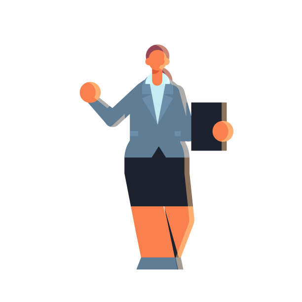 手持文件夹剪贴板纸的女商人图片下载