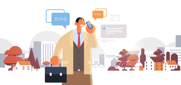 商人在用移动电话交谈商人图片下载