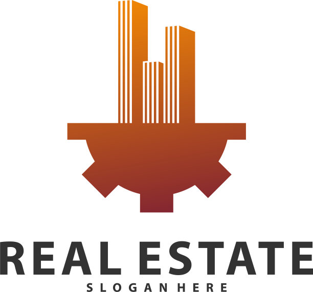 城市齿轮标志工业标志图标设计图片下载