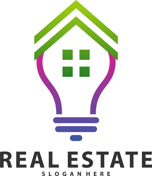 创意灯泡城市标识符号模板设计图片下载