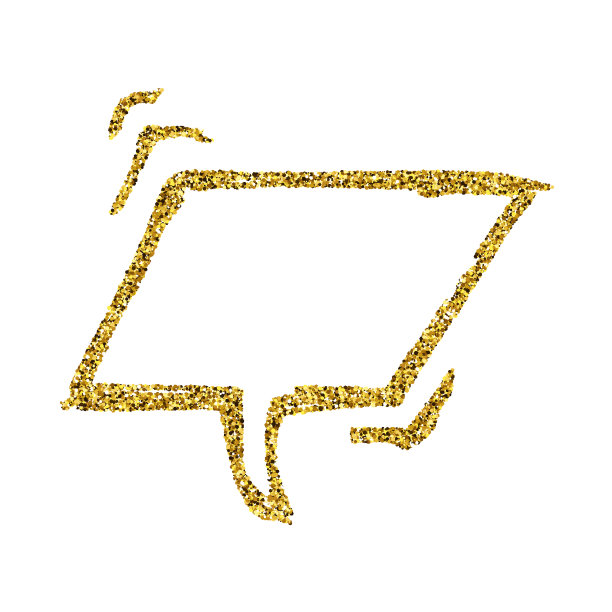 金粉手绘语音泡泡图片下载