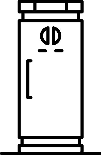 厨房冰箱图标轮廓风格图片下载