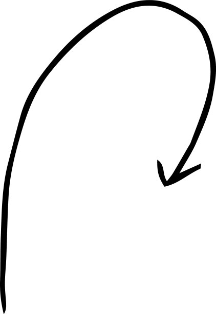 黑色简单细箭头变异图片下载