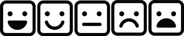 基础表情符号集五种面部表情图片下载