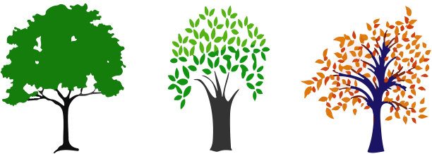 树图标上的白色背景图片下载