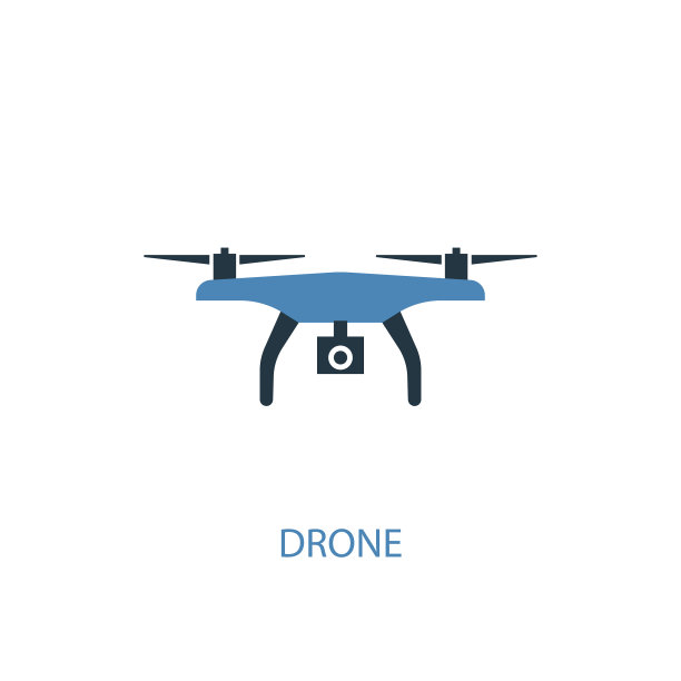 无人机概念2颜色图标简单的蓝色元素图片下载