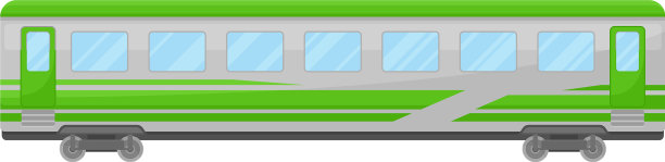 市郊电气列车的灰色和绿色车厢图片下载