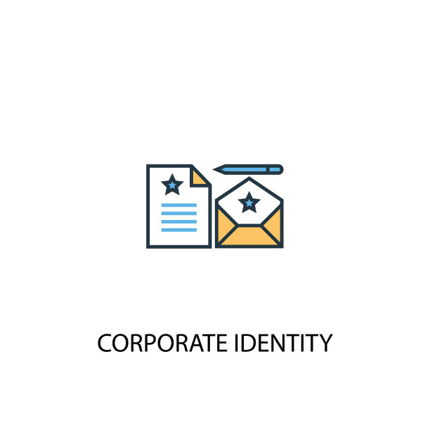 企业形象概念2彩色线条图标图片下载