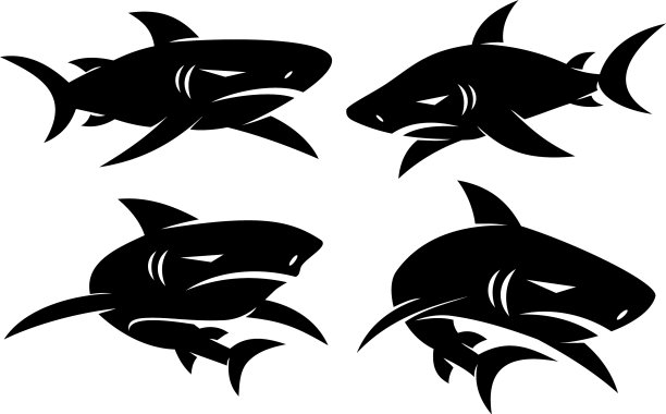 鲨鱼标志人物设计集现代图片下载