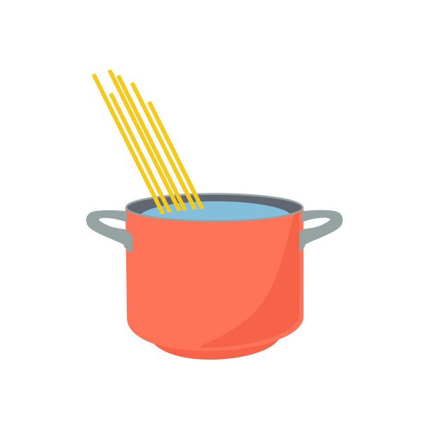 意大利面条在热水锅中煮图片下载