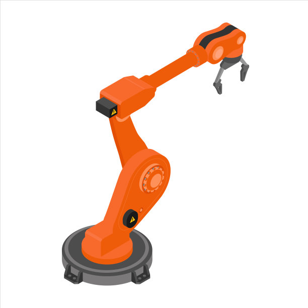 机械臂孤立在白色背景上图片下载